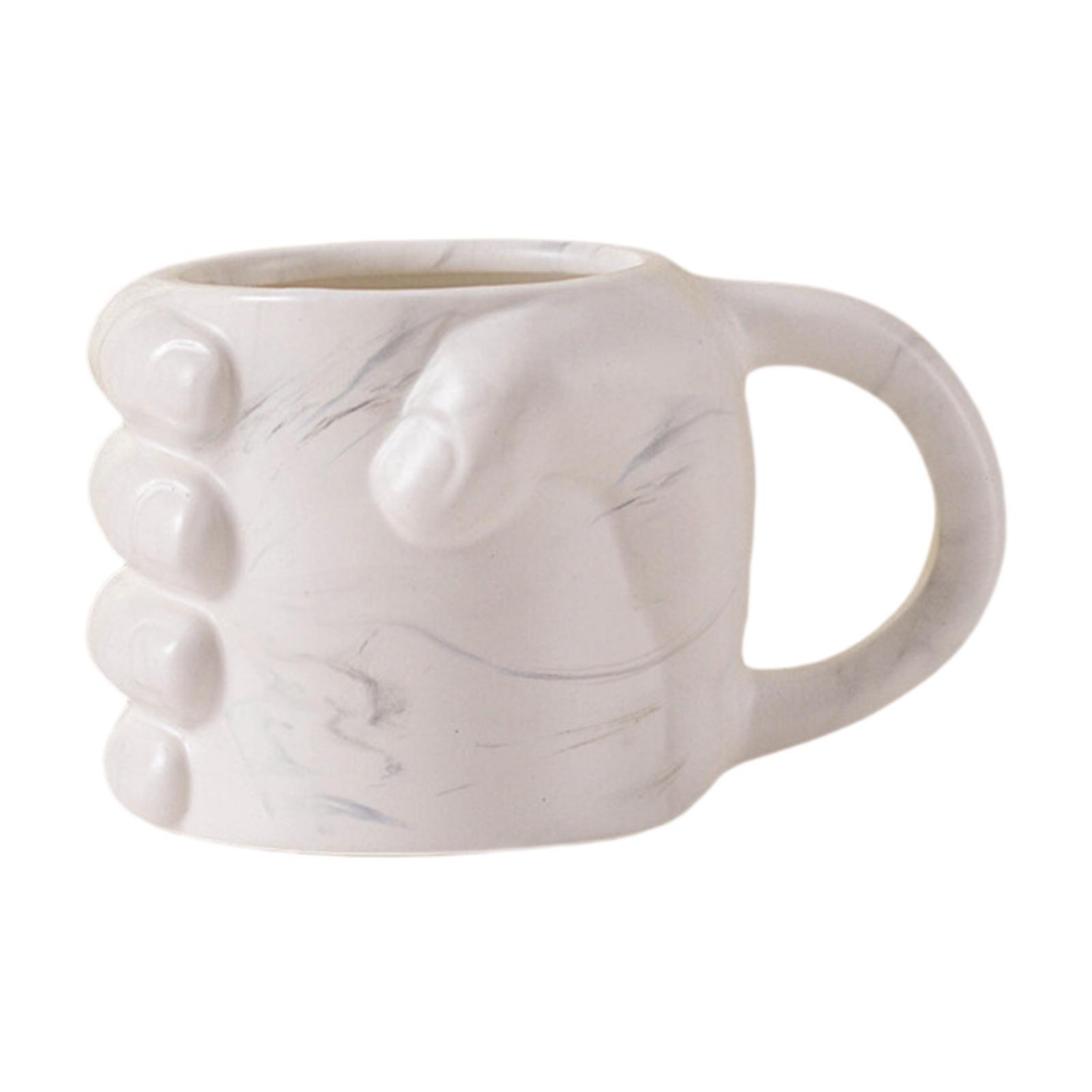 Fist Shaped Coffee Mug Ceramic 300ml Coffee Lover Gift Modern for Home Office for Men and Women Water Drinking Mug Milk Mug
