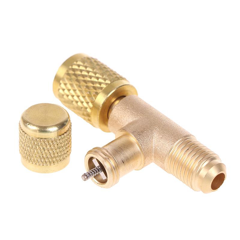 copper Refrigerant Exhaust Valve Quick Air Exclusion Valve Release Gauge Pressure Valve Fitting Copper Adapter