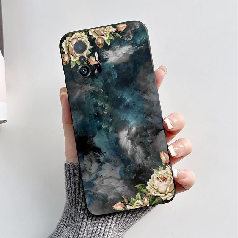 Handyhülle Für Xiaom Mi 11T 11 T Pro Funda Niedliche Katze Cartoon Hund Fuchs Hülle Xiaomi 11T Mi11T Pro Matte Weiche TPU Rückseite Bumper