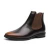 Luxury Brand Classic Mens High-heeled Boots Chelsea Fashion Leisure Shoes British Style Leather Ankle Boots Casual Trend Boots