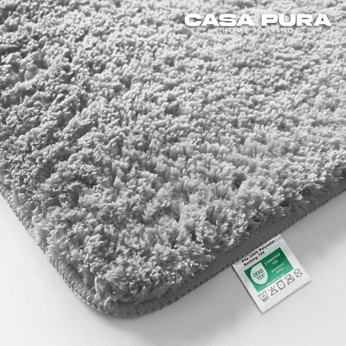 Tapis de bain Sky Uni Gris argenté 70 x 120 cm