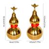 Smooth Copper Gourd Ornament 4/4.5 Inch Wealth Gourd Figurine Brass Gourd Statue  Fengshui