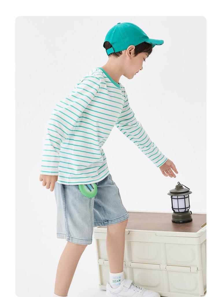 Balabala Kids' Long-Sleeve T-Shirt 2025: Spring & Autumn Style for Boys & Girls