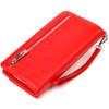 Capacious Women's Wallet Clutch Made of Genuine Leather CANPELLINI Wallet 21535 Red