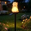 Eco Friendly Solar Garden Decor Cat Light, Waterproof Pathway Outdoor Warm White Path Lights LED Lamp for Patio Yard Lawn Decoration