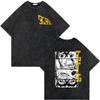Dandadan Turbo Granny Anime Graphic T Shirts High Street Fashion Trend Vintage Washed Tshirt Men Women Casual Cotton Tshirts