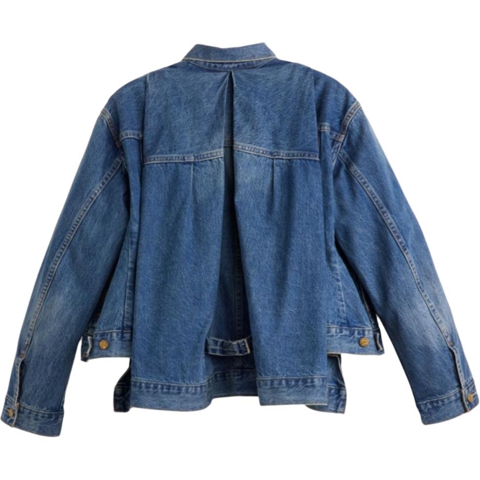 Levis x Sacai Denim Jacket Medium Wash Women Outerwear Blue 0035E0001