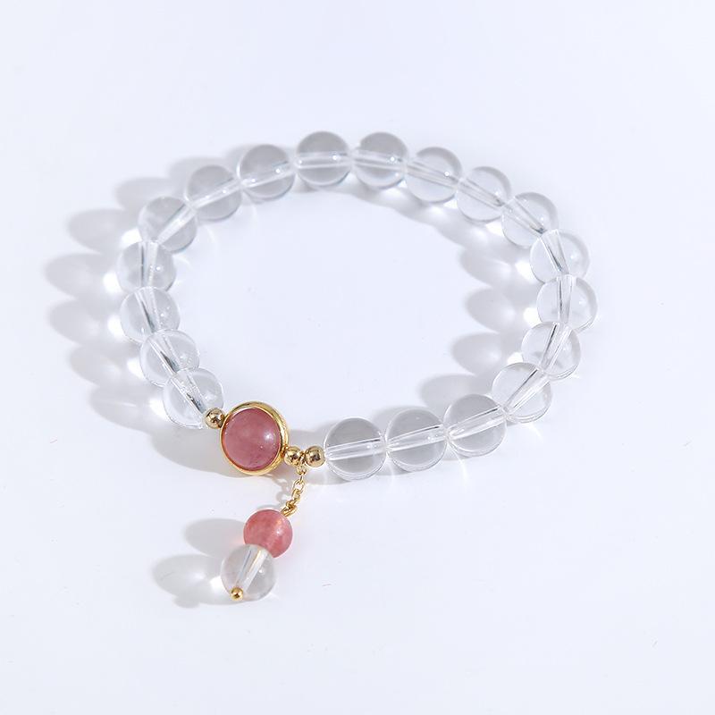 Natural white crystal bracelet Bangles Women Fashion Jewelry accessories Gift белый