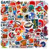 50 Aufkleber Nfl Super Bowl Personalisierte DIY Dekorative Aufkleber Wiederholt Klebend Wasserdichte Aufkleber