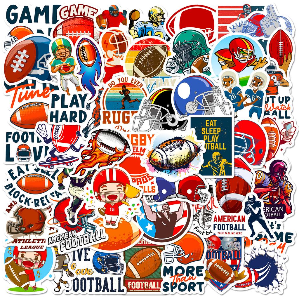 50 Aufkleber Nfl Super Bowl Personalisierte DIY Dekorative Aufkleber Wiederholt Klebend Wasserdichte Aufkleber