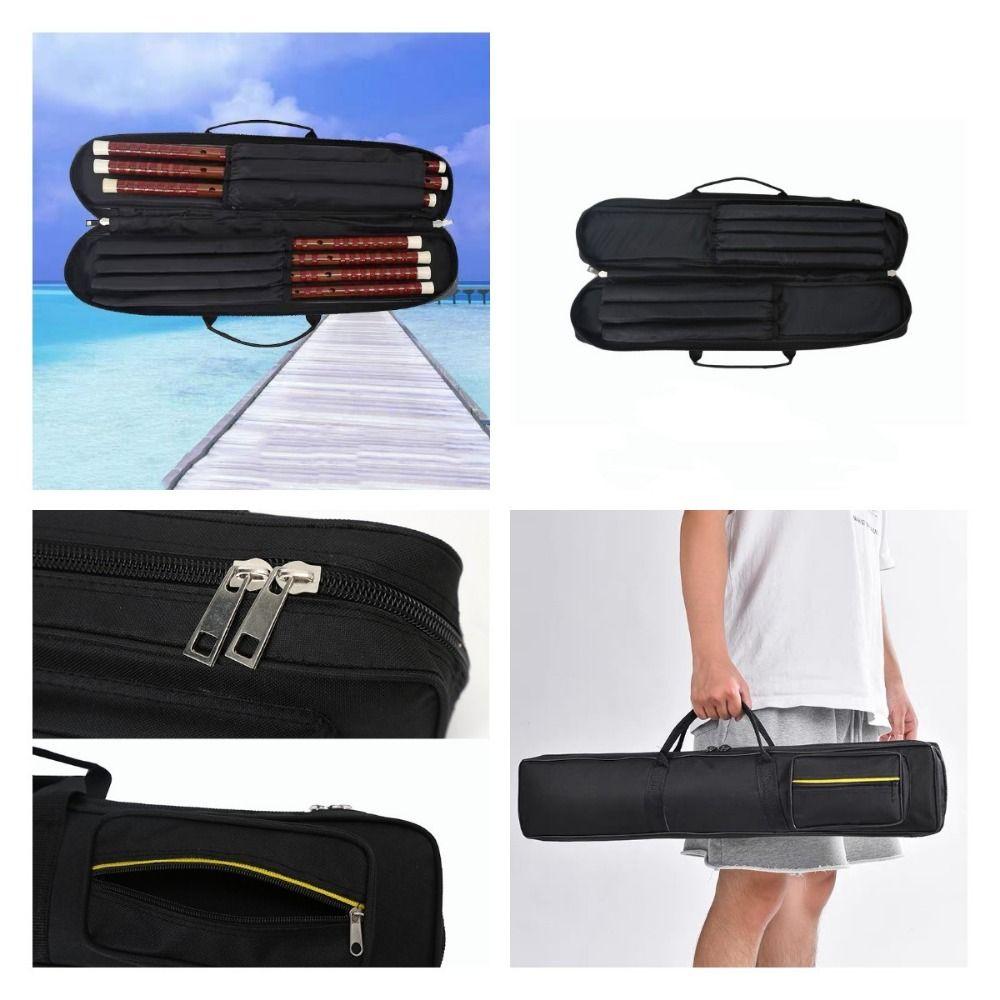 Protective Bamboo Flute Storage Shoulder Bag Canvas Flute Case Piccolo Pouch  Musical Instruments