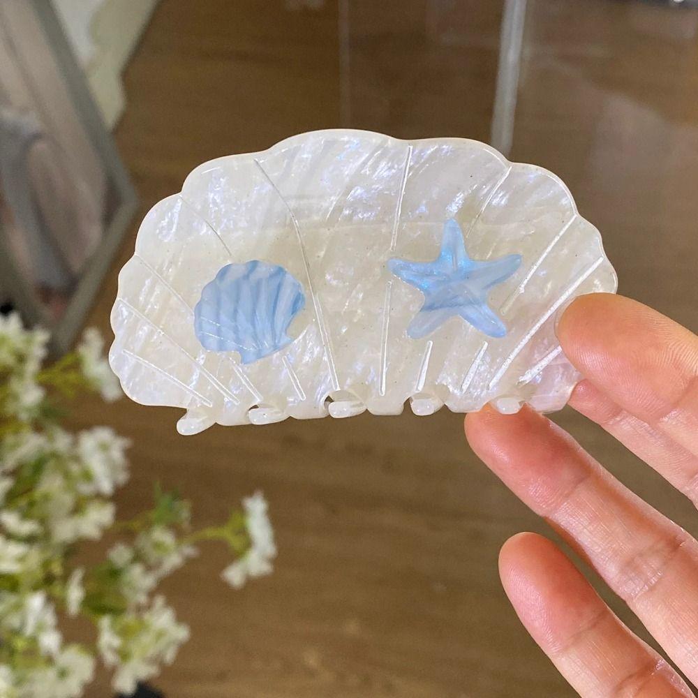 Cartoon Ocean Style Fish Hair Claw Starfish Fish Shape Grab Clip Acetate Shark Clip Headwear