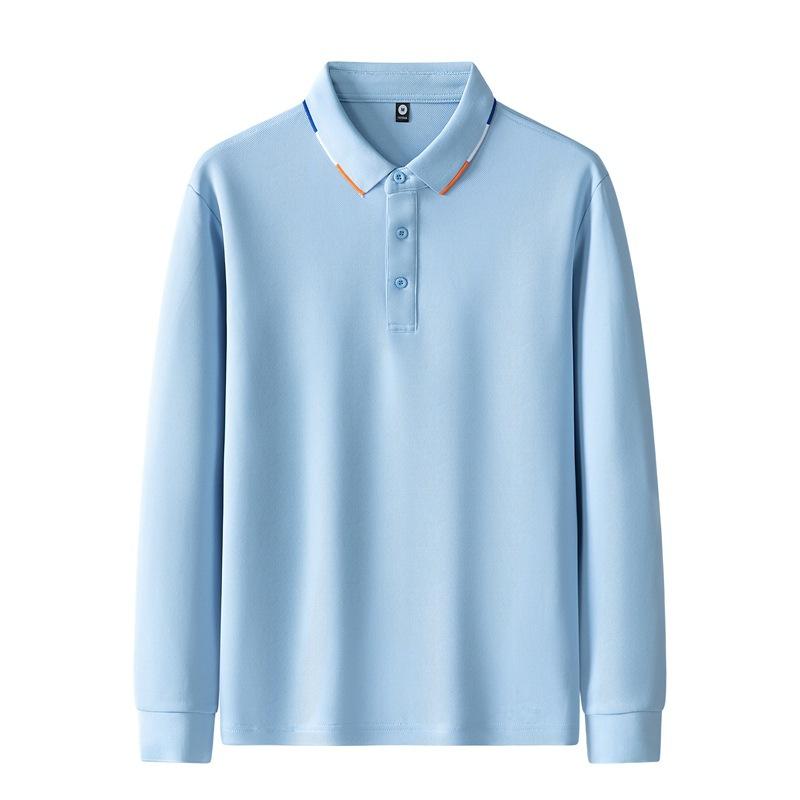 Men's Long Sleeve Polo Shirts Button Casual Work Pullover Shirts Moisture Wicking Lightweight Golf Shirts Regular-Fit Collared Tee Shirt for Men