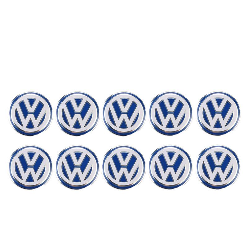 Car Key Shell Remote Control Sticker Round Shape Logo For Volkswagen VW Passat Golf 4 5 6 7 GTI Rline Tiguan Bora Polo Jetta Zj4