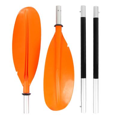 Kayak Paddle 4 Piece Double Sided Oars with Aluminum Alloy Shaft for Fishing Drifting Surfing Leisure Orange 220cm