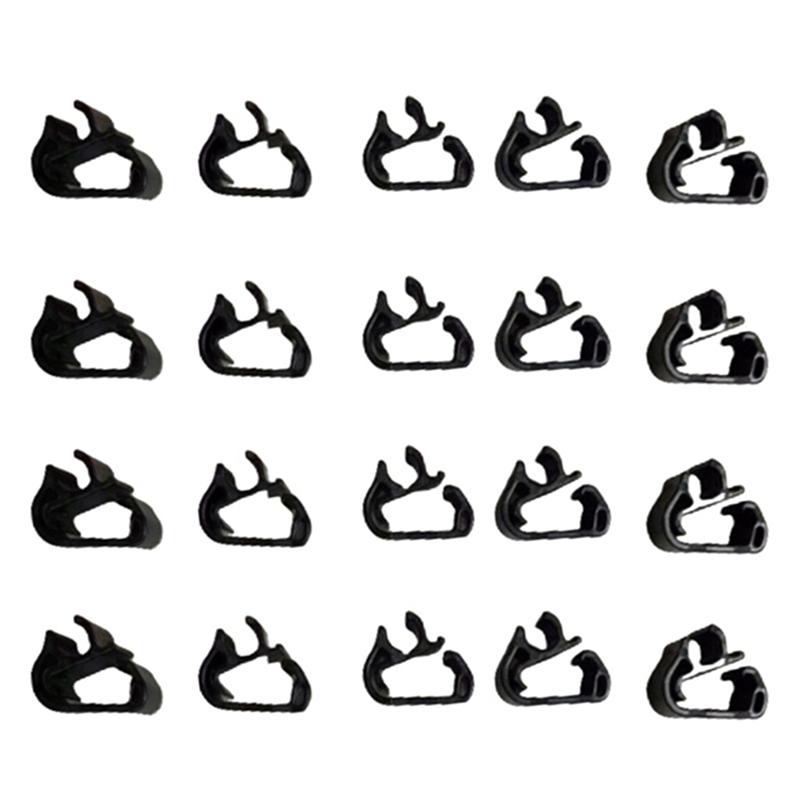 

20PC Wiper Arm Sprays Pipe Buckle 1617040080 For 3008 (P84) 5008 (P87) 408X Citroen C5AIRCROSS C5X чёрный