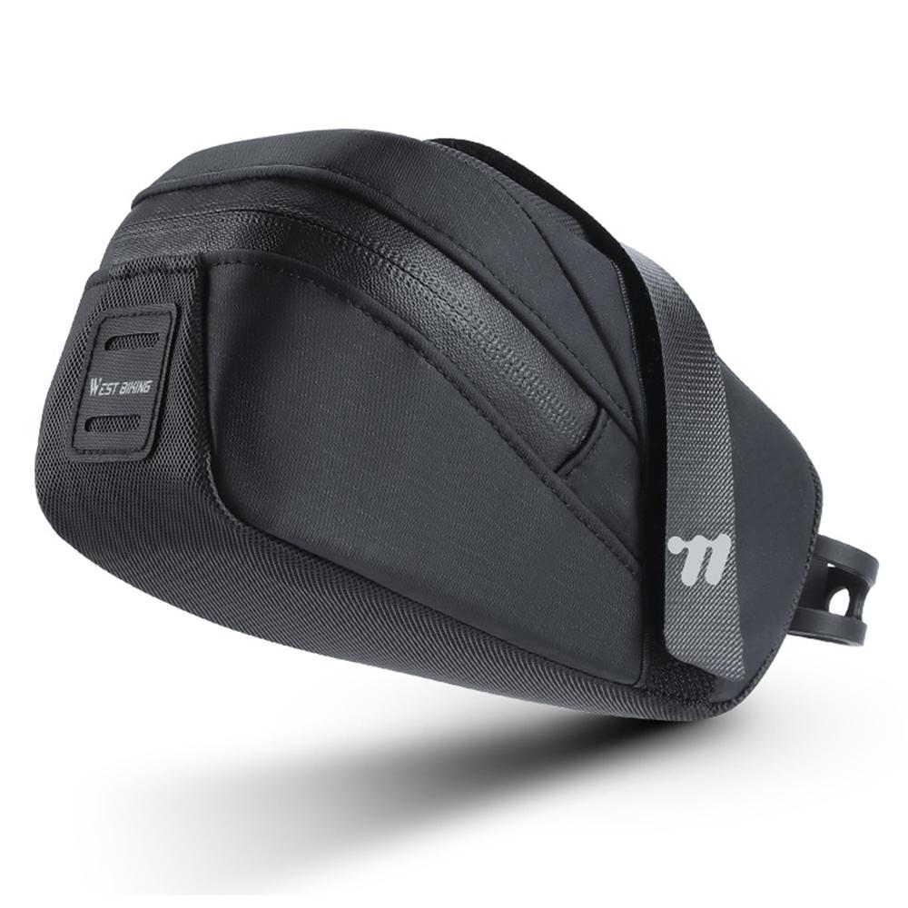 WEST BIKING YP0707391 0.8L Bike Saddle Bag Polyester Bicycle Tail Storage Bag A