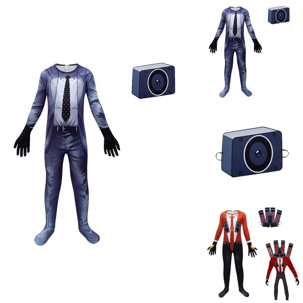 New Arrival Cartoon Tv Toilet Man Cosplay Bodysuit For Kids 4713