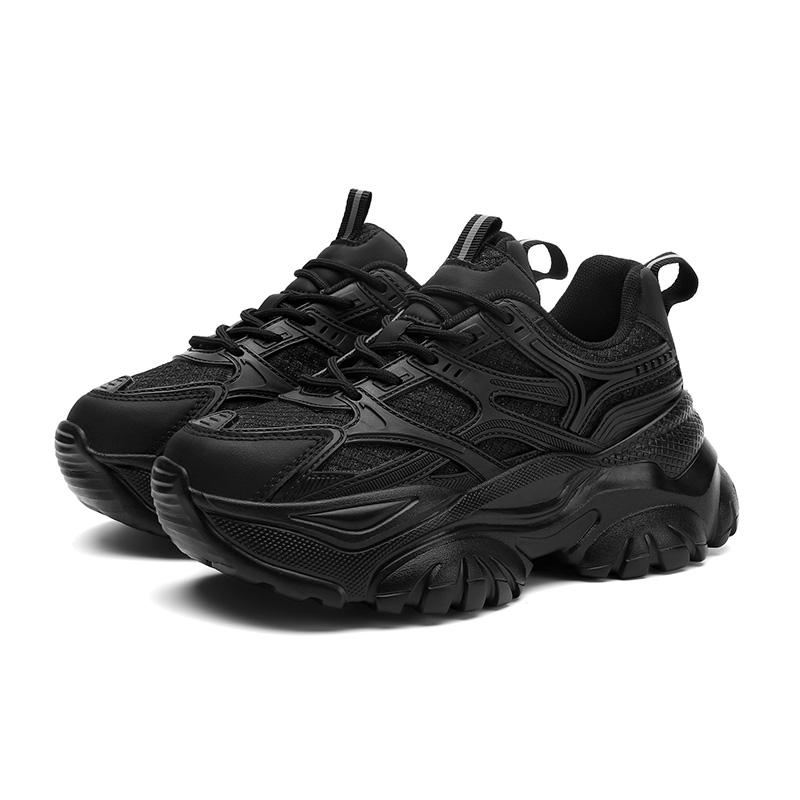 

Весенне-осенняя женская обувь, спортивная обувь, большие размеры, толстые гелевые кеды, женская спортивная обувь, кроссовки для фитнеса 38 чёрный