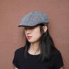 [TAILORMAP] Harris Tweed Newsboy Cap for Men and Women, Hunting Cap, Hat, Hunting Hat, AutumnWinter, British Style, Unisex (White X Black)