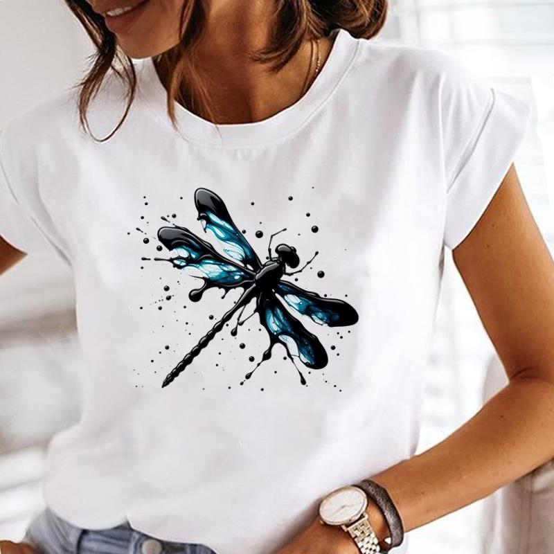 (Asian Size) Women Tee Clothing Casual T Shirt sweet flower trend Fashion Lady Female Top Printed Graphic Short Sleeve T-shirts