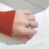 Simple Personality Ins Glossy Love 925 Sterling Silver Jewelry Sweet Heart With Heart Exquisite Popular Opening Rings TYB435