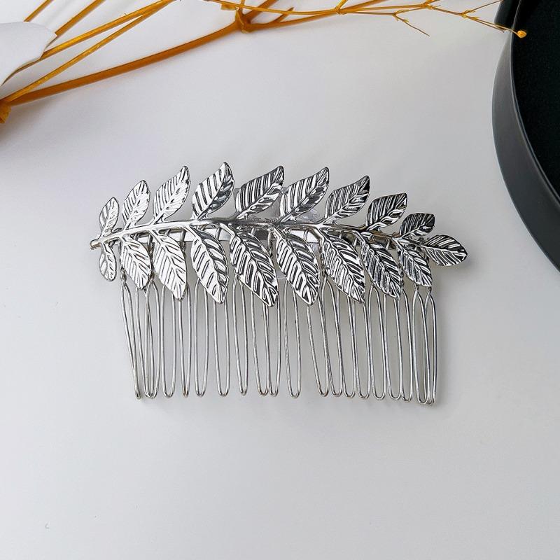 Bride Leaf Hairband Party Metal Leaf Hair Accessory Elegant Crown Headband Leaf Hairpin