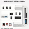 USB C To SD/TF Memory Card Reader 3-in-1 USB C Card Read Compatible With iPhone 15 Pro iPad Mac MacBook Laptop Android,PC Acc 3