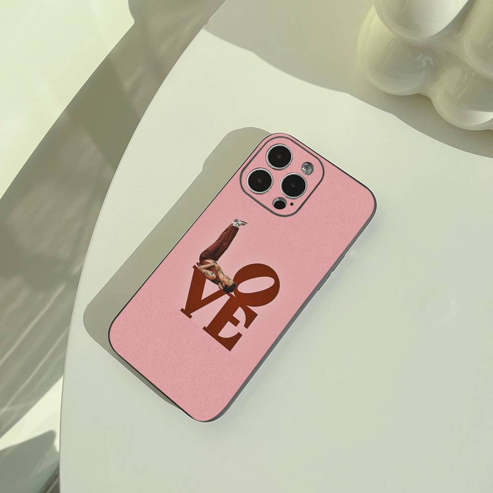 H-Harry Music Styles Phone Case For iPhone 17,16,15,14,13,12,11 Pro Max,16/15/14Plus,XS Soft Black Cover