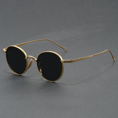 Ultra Light Pure Titanium Sunglasses For Men New Retro Sunglasses For Women Retro Japanese Luxury Brand Designer