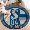 FC Schalke 04 Custom Name Round Area Rug,Carpet Rug for Living Room Bedroom Sofa Playroom Decor,Non-slip Floor Mat