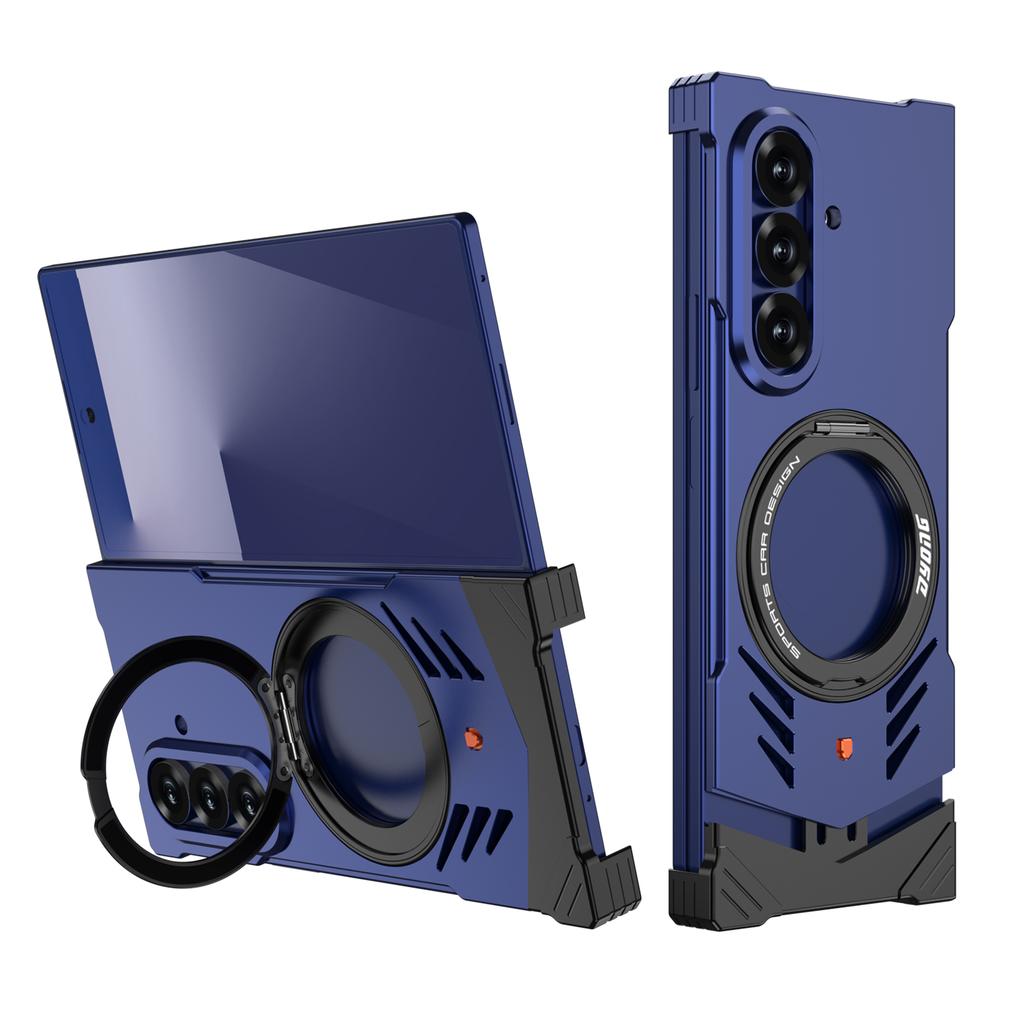 DYONG Για Samsung Galaxy Z Fold7 5G Μεταλλική Θήκη Χωρίς Πλαίσιο Κούφωτη Απαγωγή Θερμότητας Κάλυμμα Τηλεφώνου με Στήριγμα