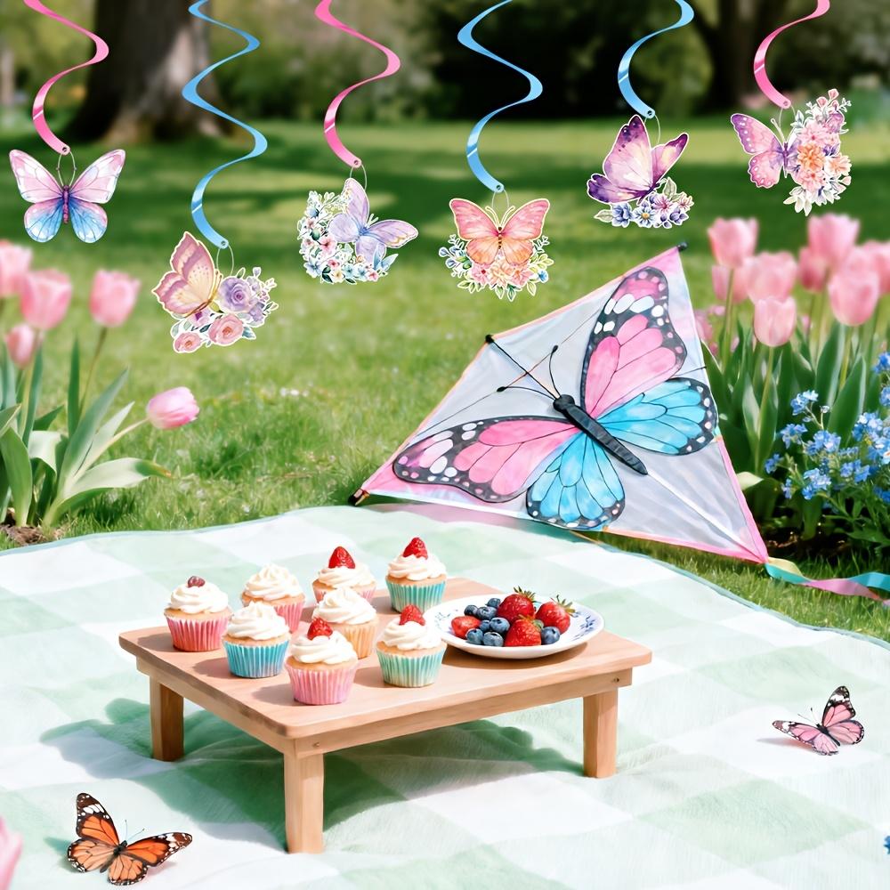 WTEMPO Butterfly-Themed Party Decorations, Spiral Butterfly Hangings, Suitable for Butterfly-Themed Parties and Birthday Celebrations