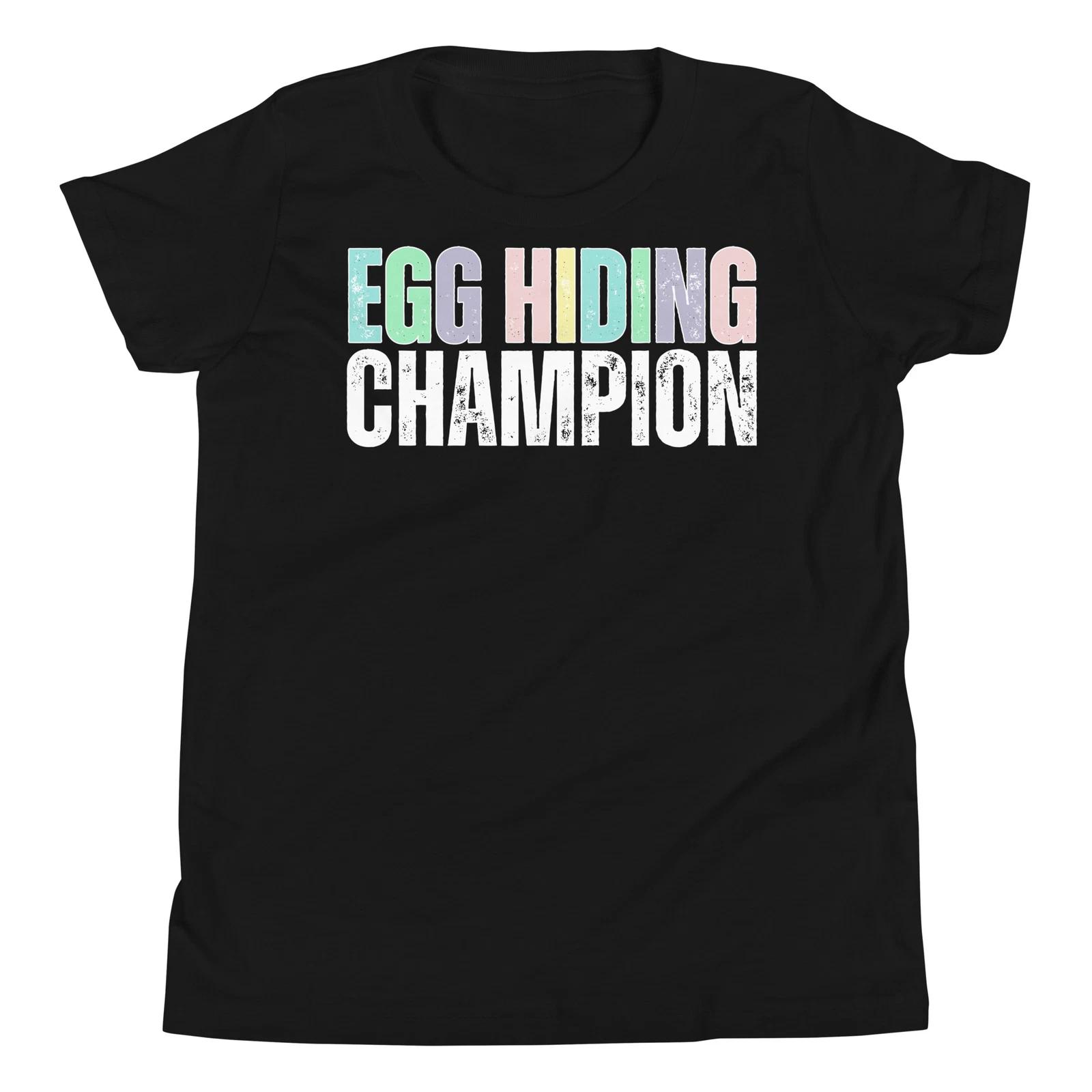 

Egg Hiding Champion Funny Easter Sunday Day Egg Hiding Youth T-Shirt 130