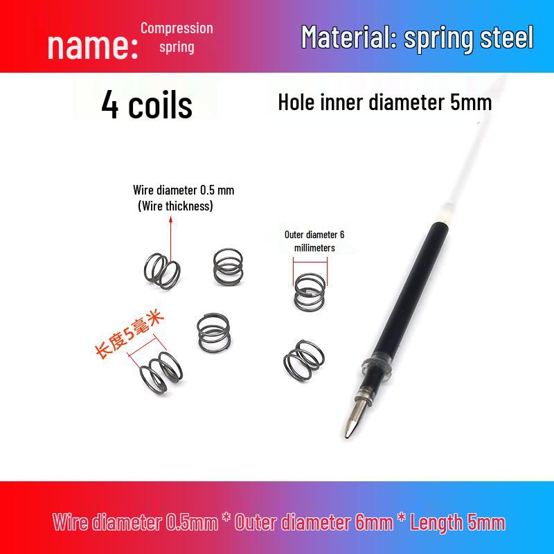 0.5mm Diameter Spring Steel Compression Spring for Precision Experiments and Miniature Helmet
