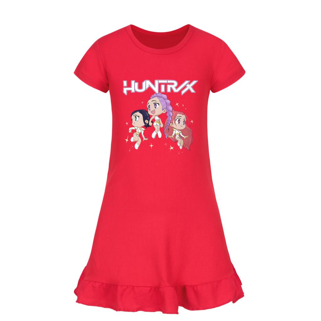 5044 Kids Girls Mira Zoey Rumi Printed Ruffle Short Sleeves Casual Dress
