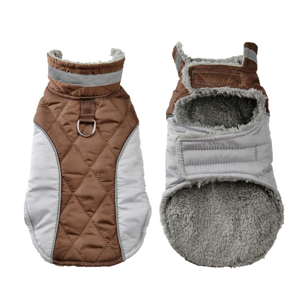 Winter Big Dog Jacket Reflective Waterproof Clothes For Medium Large Dogs Coat With High Collar Thicken Fleece Labrador Outfits