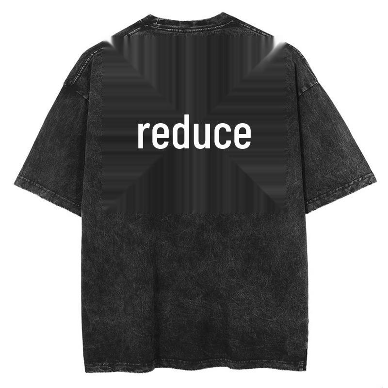 Harajuku Vintage Schwarzes Anime-Print Herren Streetwear T-Shirt