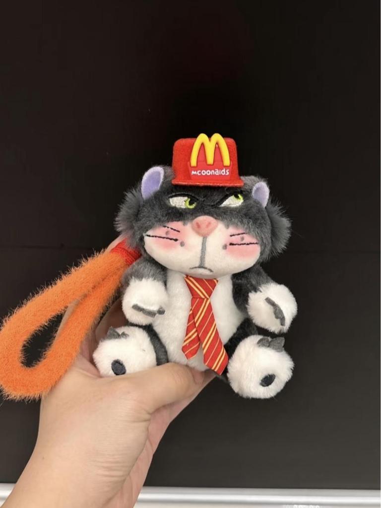 Tokig katt gosedjur nyckelring: Söt Lucifer-nyckelring för ryggsäckar