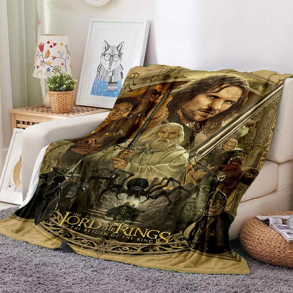 1pc Lord of the Rings Blanket Lightweight Flannel Throw For Sofa, Bed, Travel, Livingroom, Office, Couch, Chair, And Bed