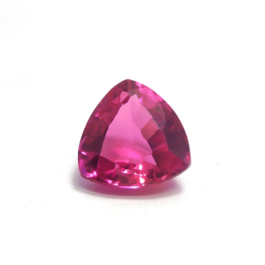 Amazing CERTIFIED Trillion Cut Pink Ruby 6.85 Ct Natural Loose Gemstone P-4693-Ra