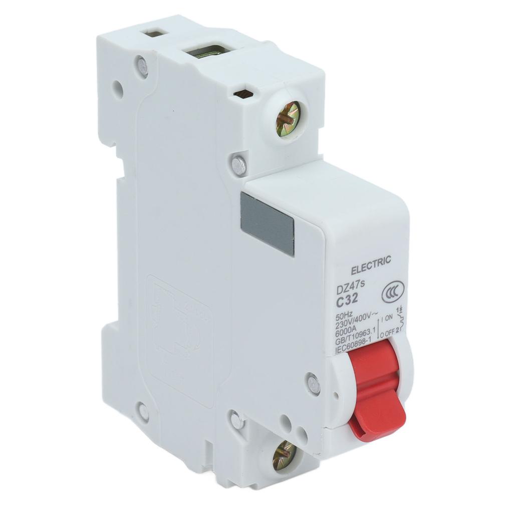 Circuit Breaker Low Voltage 6000A Breaking Capacity 1P DIN Rail Mount 32A 230V 400V