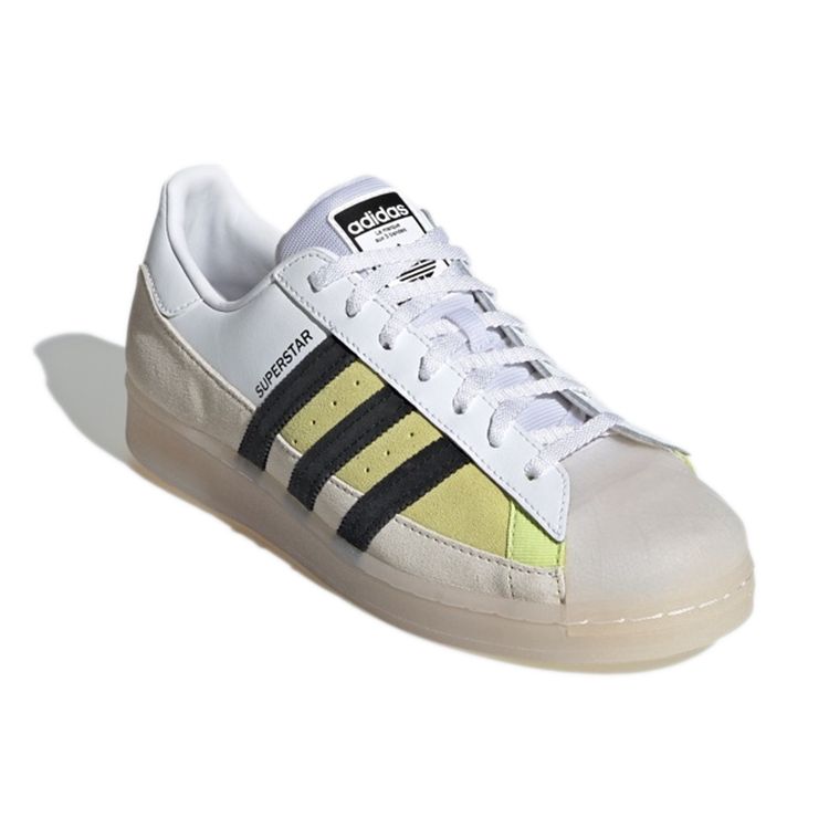 Adidas Originals Superstar Retro Versatile Casual Durable Low-Top Skate Shoes Unisex Sneakers Khaki White GX2887