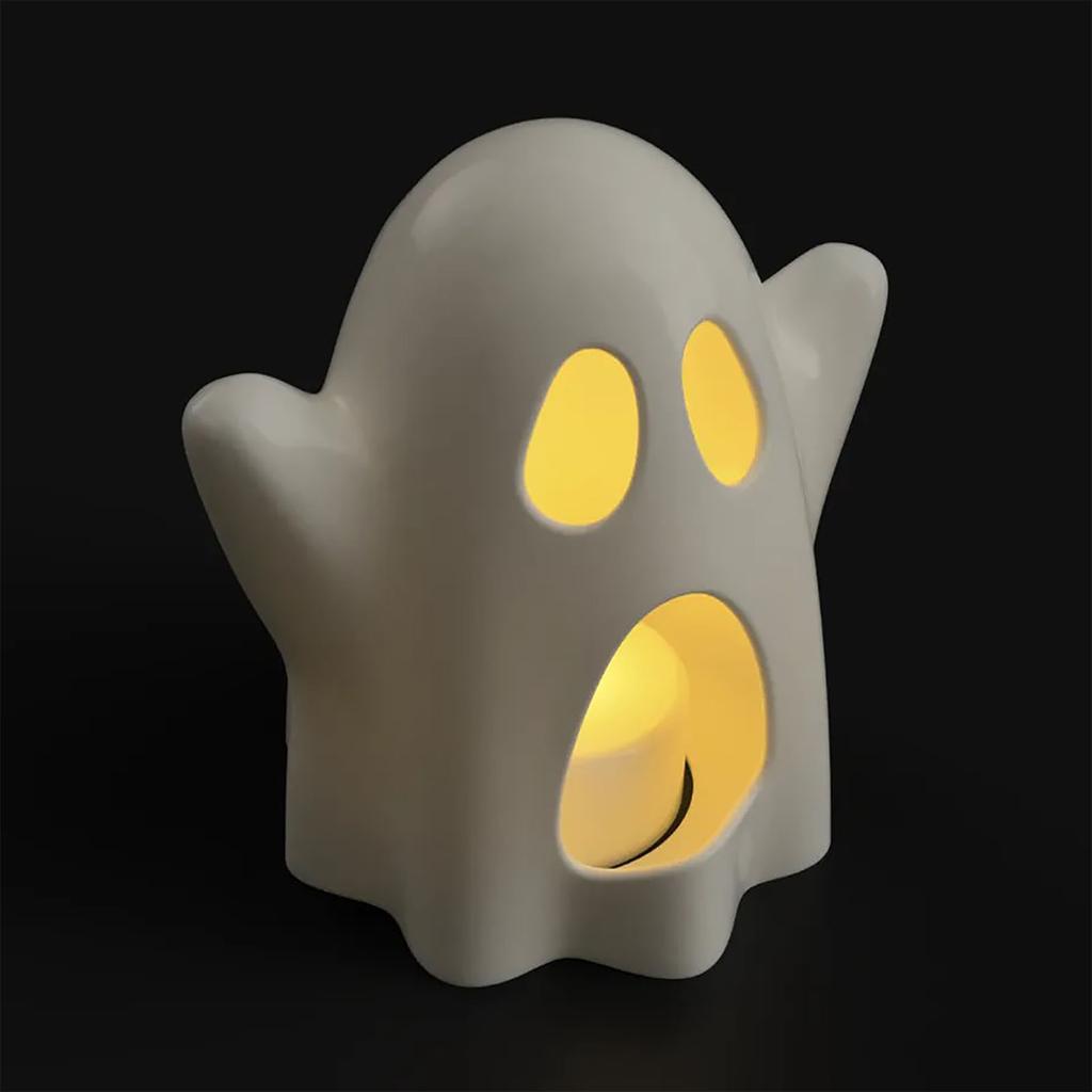 Halloween Ghost Lamp Shade Eco Friendly PLA Material Safe Flame Retardant Design Portable Spooky Decor For Indoor Outdoor Party Storage