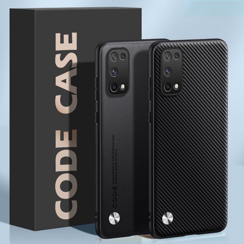 Luxury PU Leather Case For Realme 7 5G Back Cover Matte Silicone Shockproof Full Protection Phone Case For Realme Q2 V5 Coque