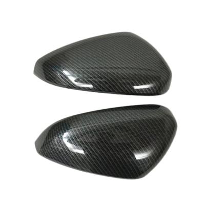 New Carbon Fiber Style Chrome Rearview Door Mirror Cover Trim For Peugeot 5008 2017 2018