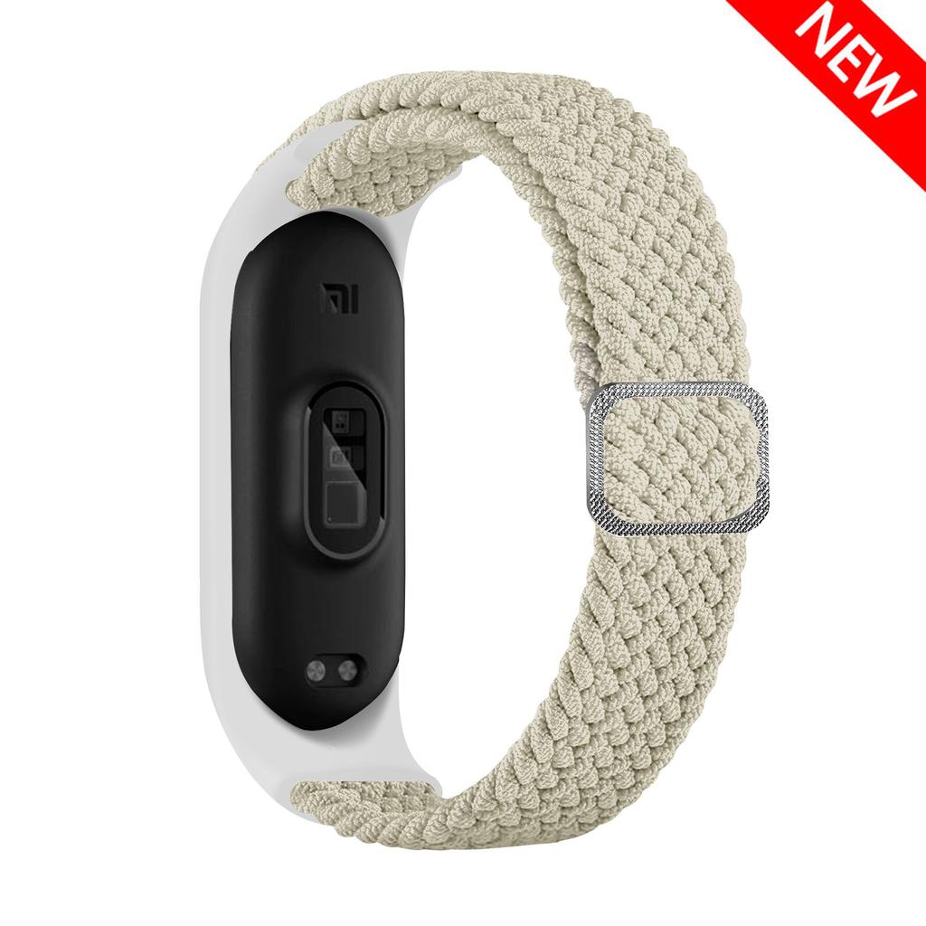 Bracelet for Mi band 10 8 7 6 Strap Elastic adjustable Nylon Braided Miband4 miband 5 correa Wristband for xiaomi Mi band 3 7 9