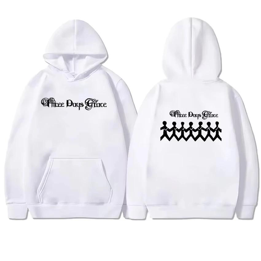 2025 New in Three Days of Grace Album Hoodie Double Sided Fleece Autumn Winter Pullover Men Women Long Sleeve Sweatshirt Unisex