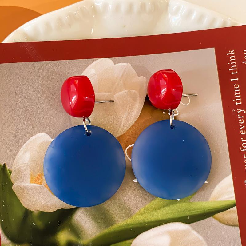 Retro Hong Kong Style Red Polka Dot Earrings: Playful & Elegant Dopamine Boost