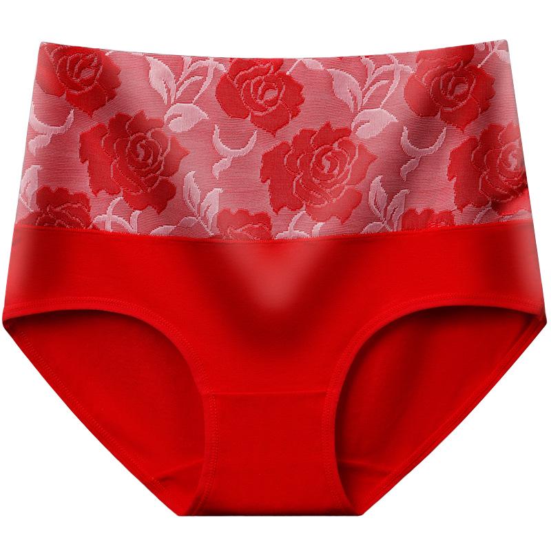 Chen Meiren Plus Size High Waist Cotton Tummy Control Women's Panties 629